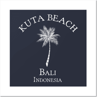 Kuta Beach - Bali - Indonesia Vintage Palm Tree Posters and Art